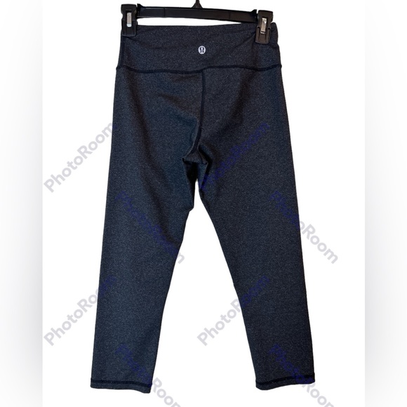 Lululemon Athletica Capri Leggings Women Size 4 Dark Gray Stretch Active Wear - Picture 3 of 7